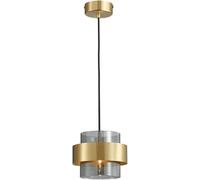 Lampada a sospensione in ottone e vetro grigio nordico, lampada a sospensione moderna e semplice per testiera della camera da letto, lampada a sospensione da soffitto per isola della cucina, ingresso