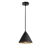 Lampada a sospensione in pietra nera naturale della caverna a moderna a 1 luce Bancone bar Arredamento Comodino Cucina Isola Apparecchi di illuminazione for tavolo Camera da letto Corridoio