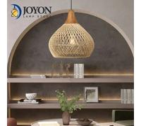 Lampada a sospensione in rattan beige Lampadario retrò Wabi-sabi Illuminazione decorativa per la casa Soggiorno Sala da pranzo Lampada a sospensione