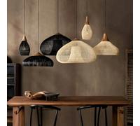 Lampada a sospensione in rattan del sud-est asiatico Lampada da soffitto di alta qualità Sala da pranzo Ristorante Lampada in vimini Lampada a sospensione Loft