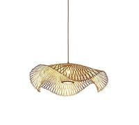 Lampada a Sospensione in Rattan Intrecciato di bambù, Montaggio a Filo, Lampada a Sospensione a Testa Singola E27, apparecchio di Illuminazione per la Decorazione di Bar e Club, al