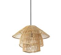 Lampada a Sospensione in Stile Bohémien Lampadario Decorato a soffitto La Semplice Lanterna Antica Paralume Fatto a Mano Lampadario in Arte di bambù Naturale L'illuminazione della Sala da Pranzo