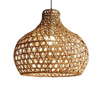 Lampada a sospensione in stile country per bar, caffetteria e club, unica nel suo genere, lampada a sospensione vintage in rattan cavo e intricato, per camera da letto, corridoio, sala da pranzo, cuci