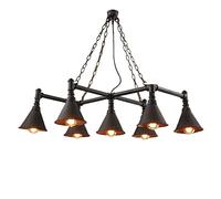 Lampada a Sospensione in Stile Europeo, Industriale, retrò, in Ferro, con faretti, personalità Vintage, faretti creativi, lampadario, Grande Tubo dell'Acqua a Vapore, Regolabile, Lampada a sospen