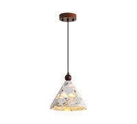 Lampada a sospensione in terrazzo con accento in legno di noce, lampada a sospensione ad altezza regolabile, base E27, plafoniera moderna rustica for cucina con isola, sala da pranzo, ripostiglio