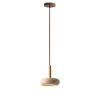 Lampada a Sospensione in travertino, Lampada a Sospensione Rotonda Vintage a LED, Luce Calda, per Isola Cucina, Sala da Pranzo, Villa, Ufficio