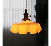 Lampada a sospensione in vetro a forma di fiore Lampadari V-intage con interruttore rotante, MI-NI Luci a sospensione in ottone Compatible with isola cucina,lampada un aspetto elegante