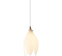 Lampada a sospensione in vetro a forma di fiore MI-NI Lampada a sospensione piccola Lampadario semplice e moderno con portalampada in metallo antiruggine, lampadario da pranzo