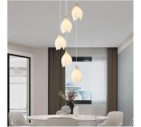 Lampada a sospensione in vetro a forma di fiore MI-NI Lampada a sospensione piccola Lampadario semplice e moderno con portalampada in metallo antiruggine, lampadario da pranzo