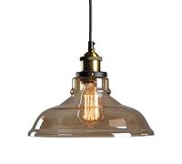 Lampada a sospensione in vetro a forma di vaso in metallo Lampada a sospensione in vetro chiaro Paralume E27 Vite Lampadario a testa singola Soggiorno Ristorante Camera da letto Apparecchi di illumina