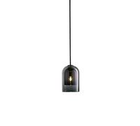 Lampada a sospensione in vetro doppio Paralume Portalampada E14 Lampada a sospensione a testa singola Lampadario in vetro stile nordico Camera da letto Sala da pranzo Soggiorno Apparecchi di illuminaz