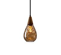 Lampada A Sospensione In Vetro Martellato, Lampada A Sospensione A Soffitto In Legno Per Sala Da Pranzo, Lampade A Sospensione Moderne Per L'illuminazione Del Comodino Della Camera Da Letto Dell'isola