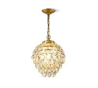 Lampada a sospensione in vetro moderna E14 in ottone 3 luci - Lampada a sospensione a soffitto regolabile per soggiorno camera da letto interna lampada a sospensione da soffitto alto 12,61 pollici