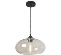Lampada a Sospensione in Vetro, Plafoniera Moderna con Paralume a Cupola Ambrato Trasparente, Lampadari a Sospensione per Lampadari per Isola Cucina Camera da Letto Sala da Pranzo Corridoio,