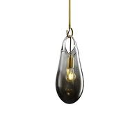 Lampada a Sospensione in Vetro postmoderno - Design Creativo a Testa Singola con Corpo in Rame, luci da soffitto Regolabili per Camera da Letto, Soggiorno, corridoio, Studio, Sala espositiva