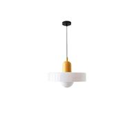 Lampada a sospensione in vetro smerigliato bianco, lampada a sospensione moderna a soffitto di metà secolo con lampadina calda al latte, lampadario costiero nordico for sala da pranzo camera da letto