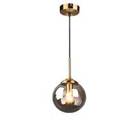 Lampada a Sospensione in Vetro Sphel chaner, lampadario Industriale retrò, Lampada a Sospensione in Metallo a Testa Singola con Paralume a Globo, lampade a Sospensione Comodino, Attacco E14, controso