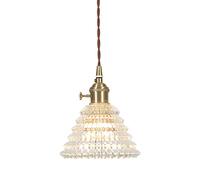 Lampada a Sospensione in Vetro Trasparente Lampada in Metallo Industriale Lampada sospesa Moderna Illuminazione a Sospensione in Vetro soffiato per la Luce a Sospensione dell'isola da Cucina su