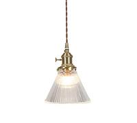 Lampada a sospensione in vetro trasparente Lampada in metallo industriale lampada sospesa moderna illuminazione a sospensione in vetro soffiato per la luce a sospensione dell'isola da cucina su