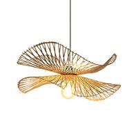 Lampada a sospensione in vimini e rattan, lampadario con paralume in bambù, lampada a sospensione da soffitto, decorazioni rustiche giapponesi, illuminazione per il sud-est asiatico, ristorante, cuci