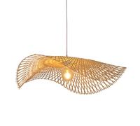 Lampada a sospensione in vimini intrecciato a mano, lampada da soffitto creativa per camera da letto, soggiorno, bar e ristorante, paralume a sospensione E27 per un'atmosfera accogliente