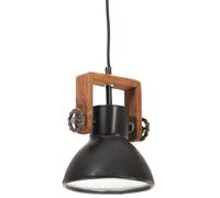 Lampada a Sospensione Industriale 25 W Nera Rotonda 19 cm E27