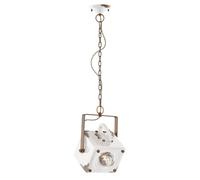 Lampada a Sospensione Industriale Bianco B:23 CM Ceramica Metallo Mano E27 Luce