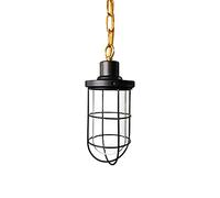 Lampada a Sospensione Industriale con Gabbia Metallica Nera, Lampada da soffitto a Goccia, Lampada da Isola per Cucina con Catena Dorata, lampade a Sospensione retrò per Sala da Pranzo, Camera da Le