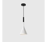 Lampada a sospensione industriale grigia da cucina sopra il lavello Cono - Lampada a sospensione MI-NI nera e bianca in alluminio rosso,per la scala d'ingresso