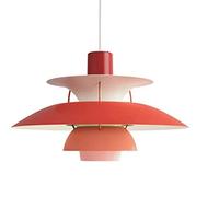 Lampada a sospensione industriale nordica E27 Lampada da tavolo da pranzo classica moderna regolabile Apparecchio di sospensione in alluminio per Loft Cafe Bar Soggiorno Camera da letto (D 30CM)