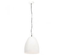 Lampada a sospensione industriale rotonda VidaXL E27 42 cm Bianca
