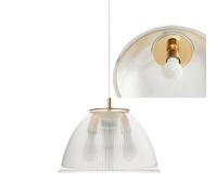 Lampada a sospensione ISABEL Ø30xh31 cm - 1 x70W max E 27 HGS con calotta prismatica e particolari In PMMA colore oro oro