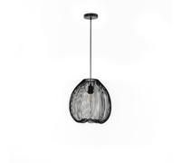 Lampada a Sospensione Jaula Design Twist, 35x35xH150 cm, Colore Nero Lucido, Materiale Metallo nero
