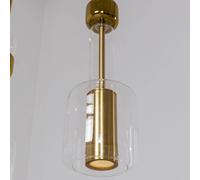 Lampada a sospensione Kare Candy Bar, colore oro, acciaio, vetro, a 3 luci. Kare