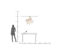 Lampada a sospensione KARE Feather Palm, bianca, piume, Ø 87 cm, G9 Kare