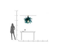 Lampada a sospensione KARE Feather Palm, verde, piume, Ø 87 cm, G9 Kare