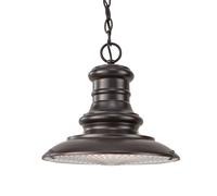Lampada A Sospensione KINGSTON Eccezionale In Bronzo Ø30,5cm Esterno Terrazza