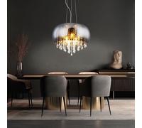 Lampada a Sospensione Kristallleuchte Pendenti IN Cristallo Chiaro Rauchoptik 5 [EEK: Non valutato]