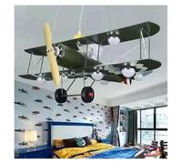 Lampada a sospensione , Lampada a sospensione for aereo a LED nordica da soffitto for camera letto for semplice e personalizzata in arte del ferro, for la dei l'arredamento dello studio(Green)