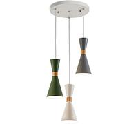 Lampada a Sospensione, Lampada a Sospensione Industriale, Lampada a Sospensione in Legno e Metallo, Lampada a Sospensione Vintage, 3 luci, Lampada a Sospensione per Isola da Cucina, Lampada a SOS
