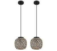 Lampada a Sospensione Luce Luci Soggiorno Bambù H 120cm 2er Set [EEK: Non valutato]