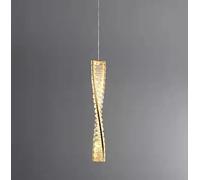 Lampada a sospensione, Lampada a sospensione moderna a LED dimmerabile irregolare da bar, lampada a in acciaio dorato lucido for sala pranzo, lampade a di lusso(H50cm 10W,3 color light)