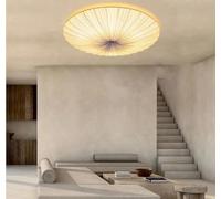 Lampada a sospensione , Lampada a sospensione moderna in tessuto, lampada a a forma di disco volante in nordico, da soffitto a LED for sala pranzo, camera letto, ristorante(B-D80cm,3 color light)