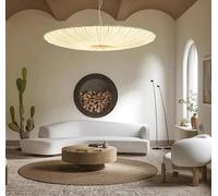 Lampada a sospensione , Lampada a sospensione moderna in tessuto, lampada a a forma di disco volante in nordico, da soffitto a LED for sala pranzo, camera letto, ristorante(A-D120cm,Cold light)