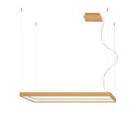 Lampada a sospensione lampada a sospensione plafoniera LED sala da pranzo quadrata oro H 150 cm