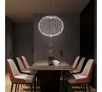 Lampada A Sospensione Lampada Da Pranzo Cromata LED BigLight