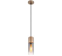 Lampada a sospensione Lampada da sala da pranzo Scanalature Beige Metallo H 120 cm