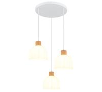 Lampada a sospensione, lampada da soffitto, bianca, in vetro, regolabile in altezza, D 130 cm