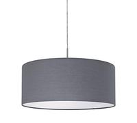 Lampada a sospensione Lampada fluorescente tessile PASTERI in grigio, E27 1X60W Ø max. 53 centimetri