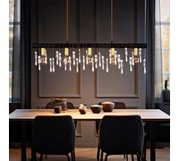 Lampada a Sospensione Lampada Sala Pranzo Plafoniera Cristalli H 120 CM [EEK: Inaditato]